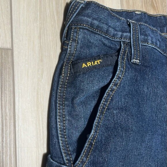 ARIAT Men Carpenter Rebar Jeans - Low Rise Boot.  44 X 30 - Picture 3 of 14